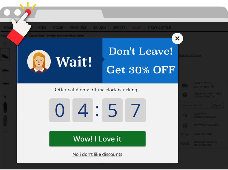  Pop Up Timer Example for Black Friday Sale | WebEngage