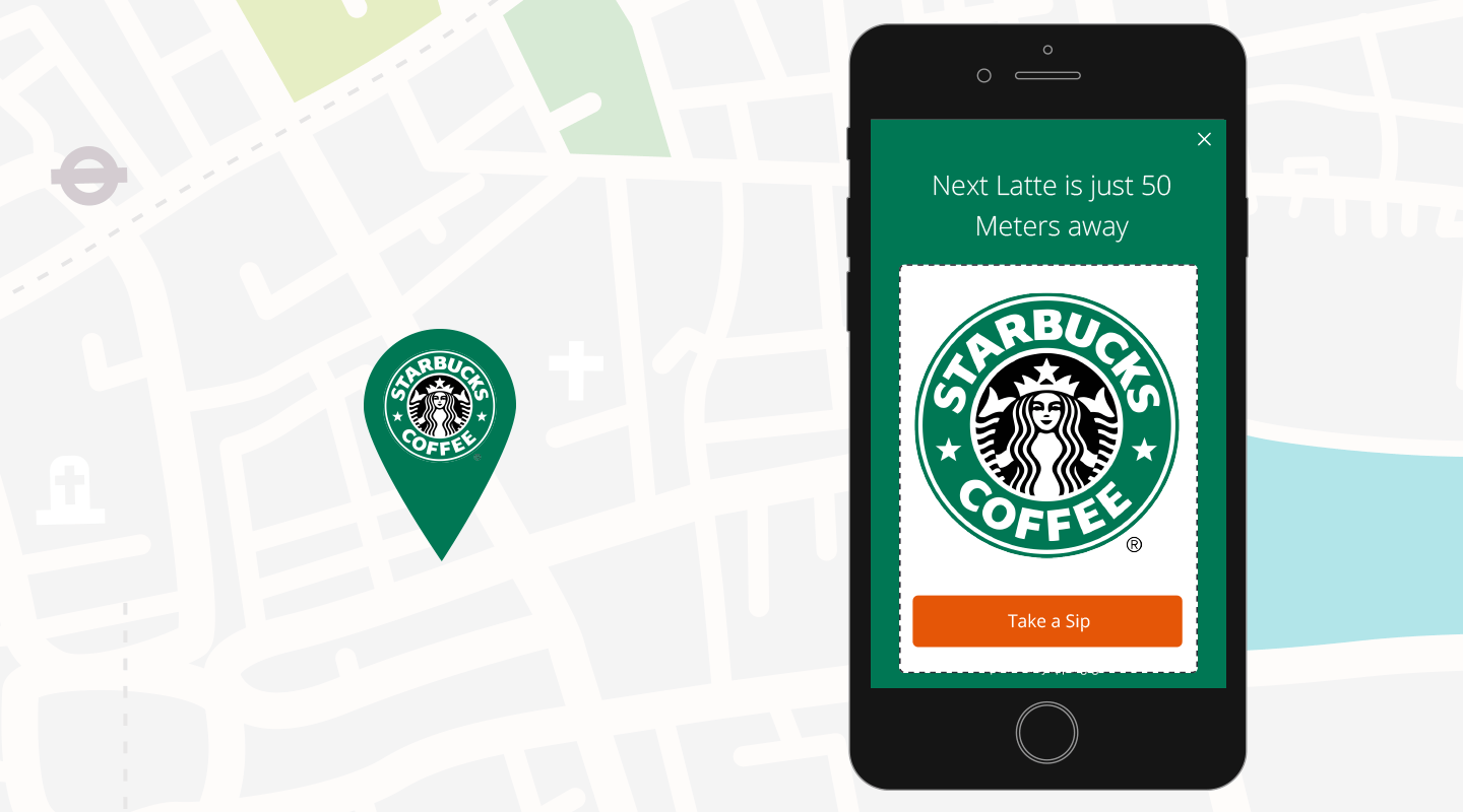 Starbucks Personalised in-app message