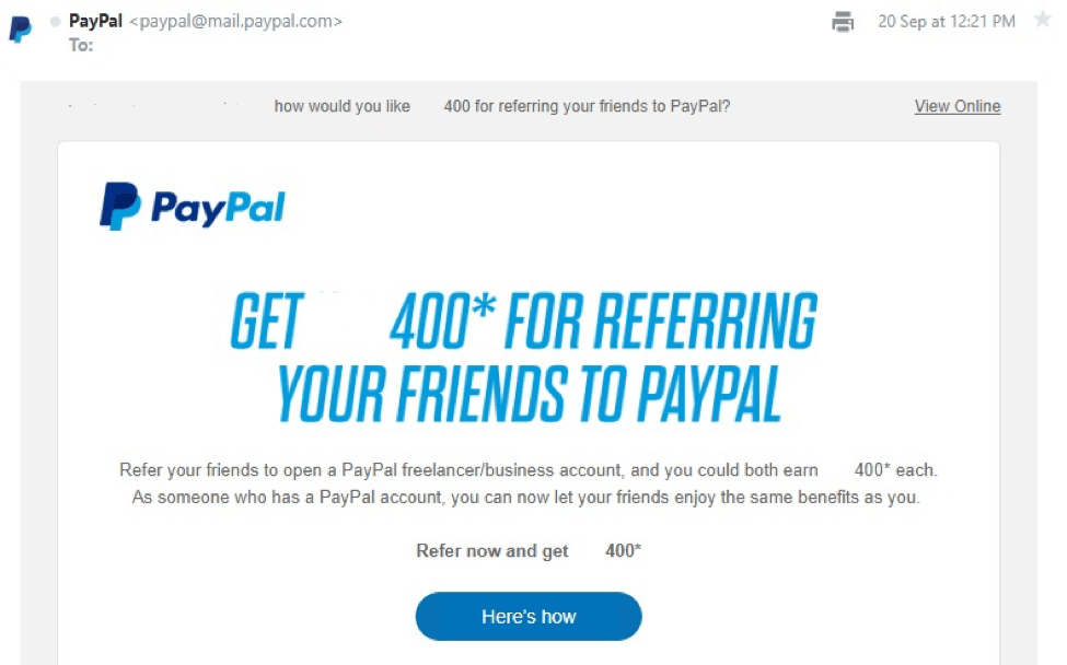 paypal - offer