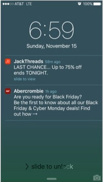 Use of Mobile Push Notifications for Black Friday Sale | WebEngage