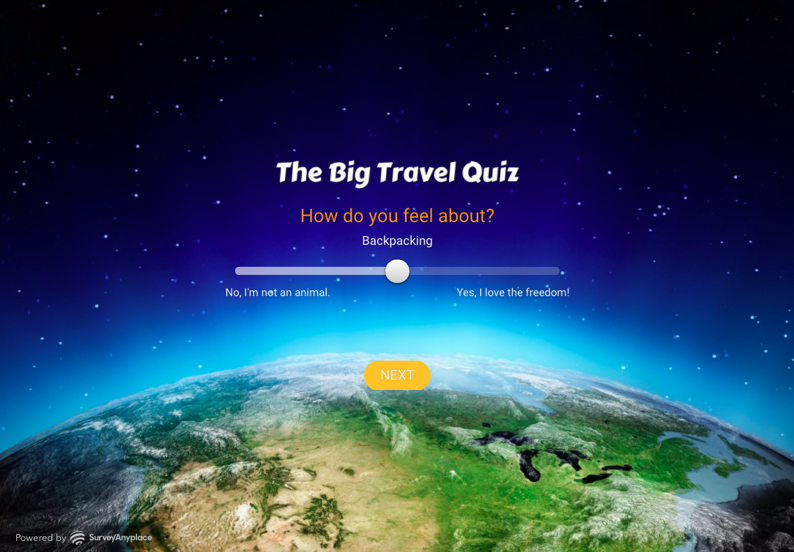 big travel quiz how do you feel survey