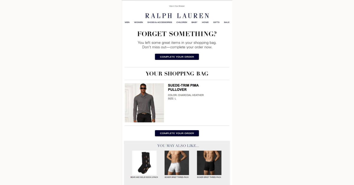 Ralph Lauren sends out a “Forgot something?” message