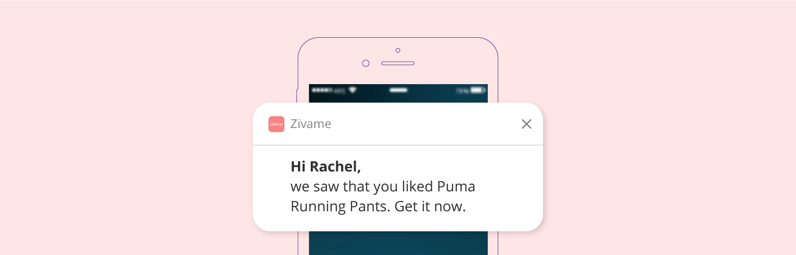 push notification from ecommerce store Zivame