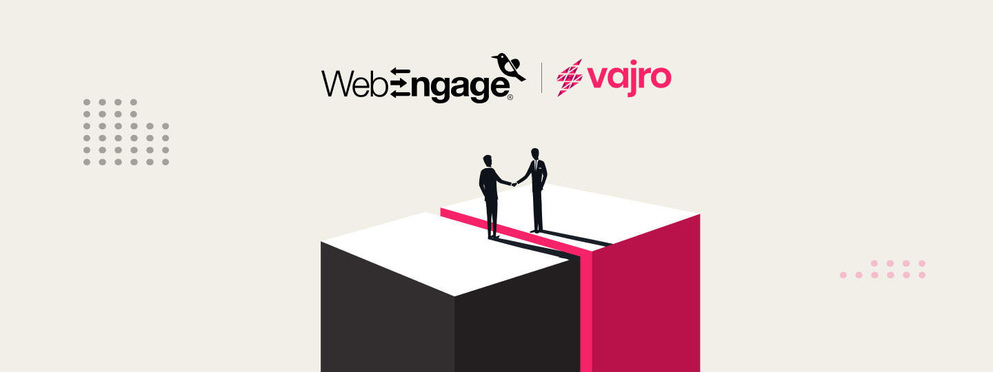 hero image depicting webengage's integration with vajro