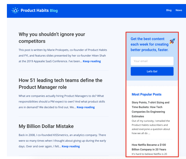 Blog Sidebars By WebEngage