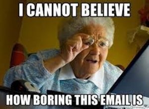 Interactive email content meme