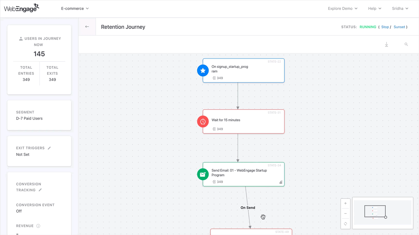 Segment filter of running journey 