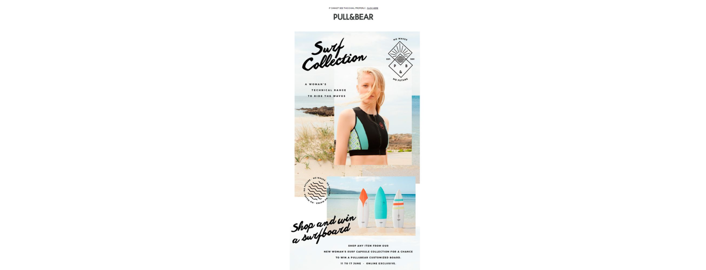 ecommerce email engagement | screenshot Pull&bear
