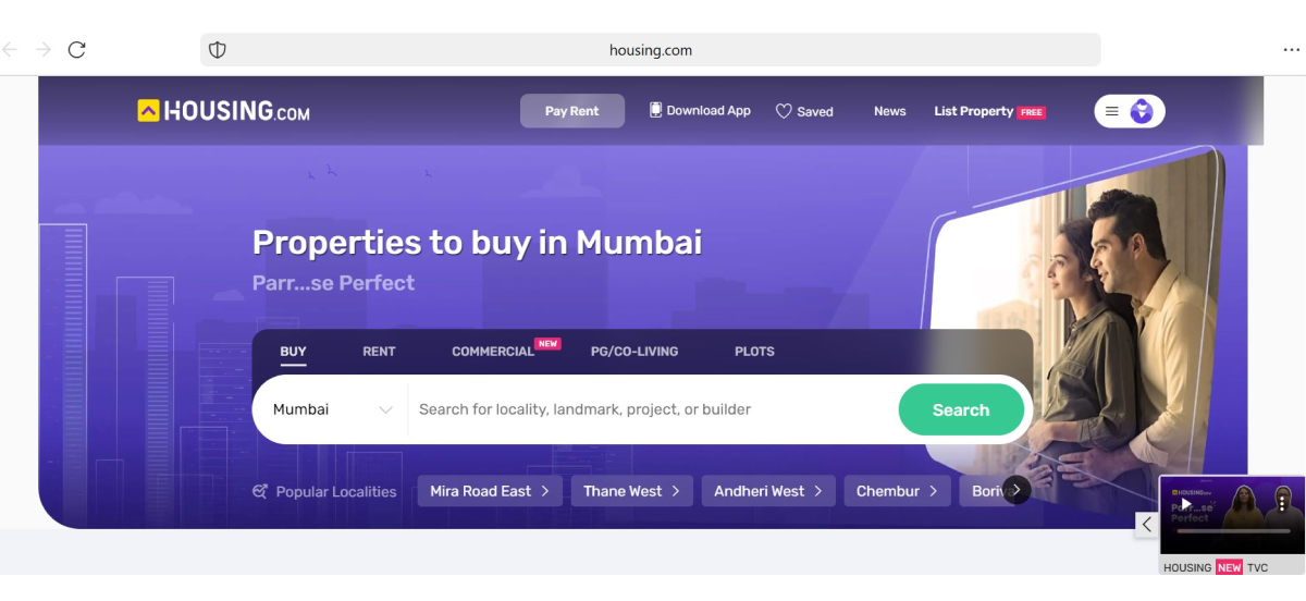 Housing.com, for instance, currently ranks well in the real estate industry