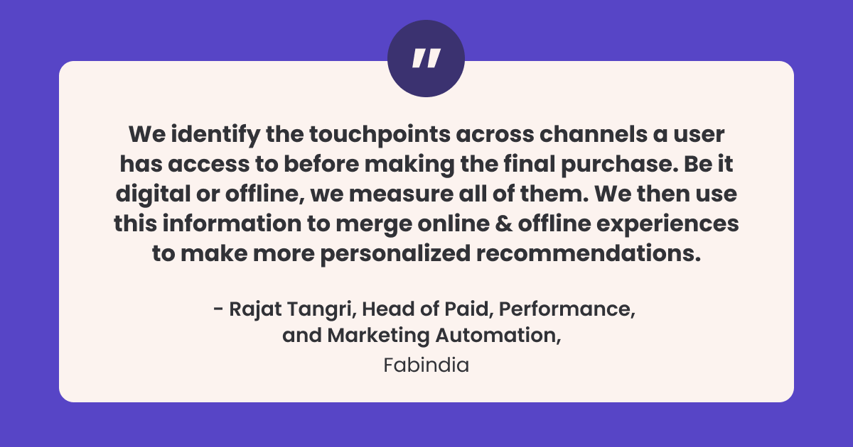 Fabindia testimonial