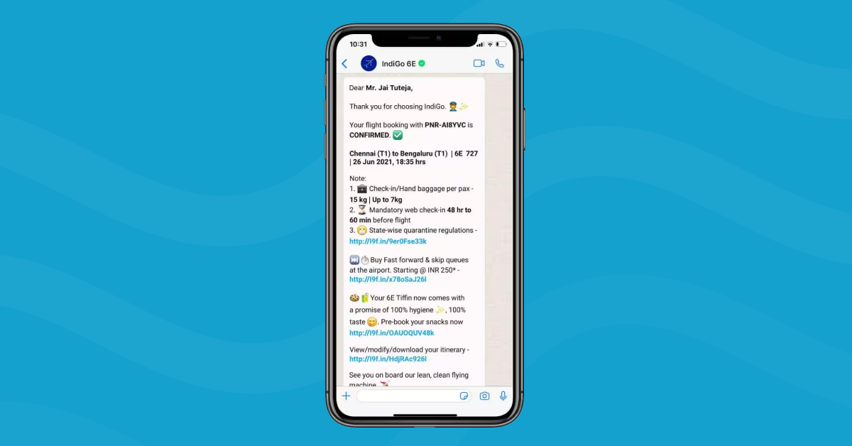 Post-Booking WhatApp Message