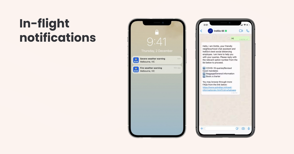 in-flight notifications