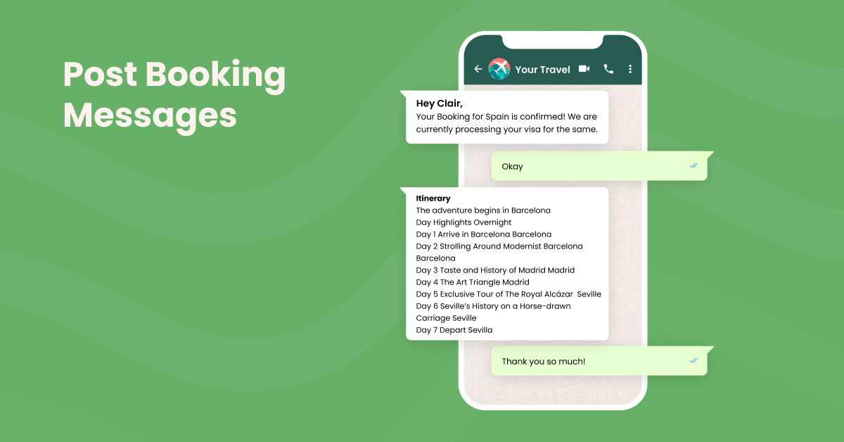 Post-Booking Message