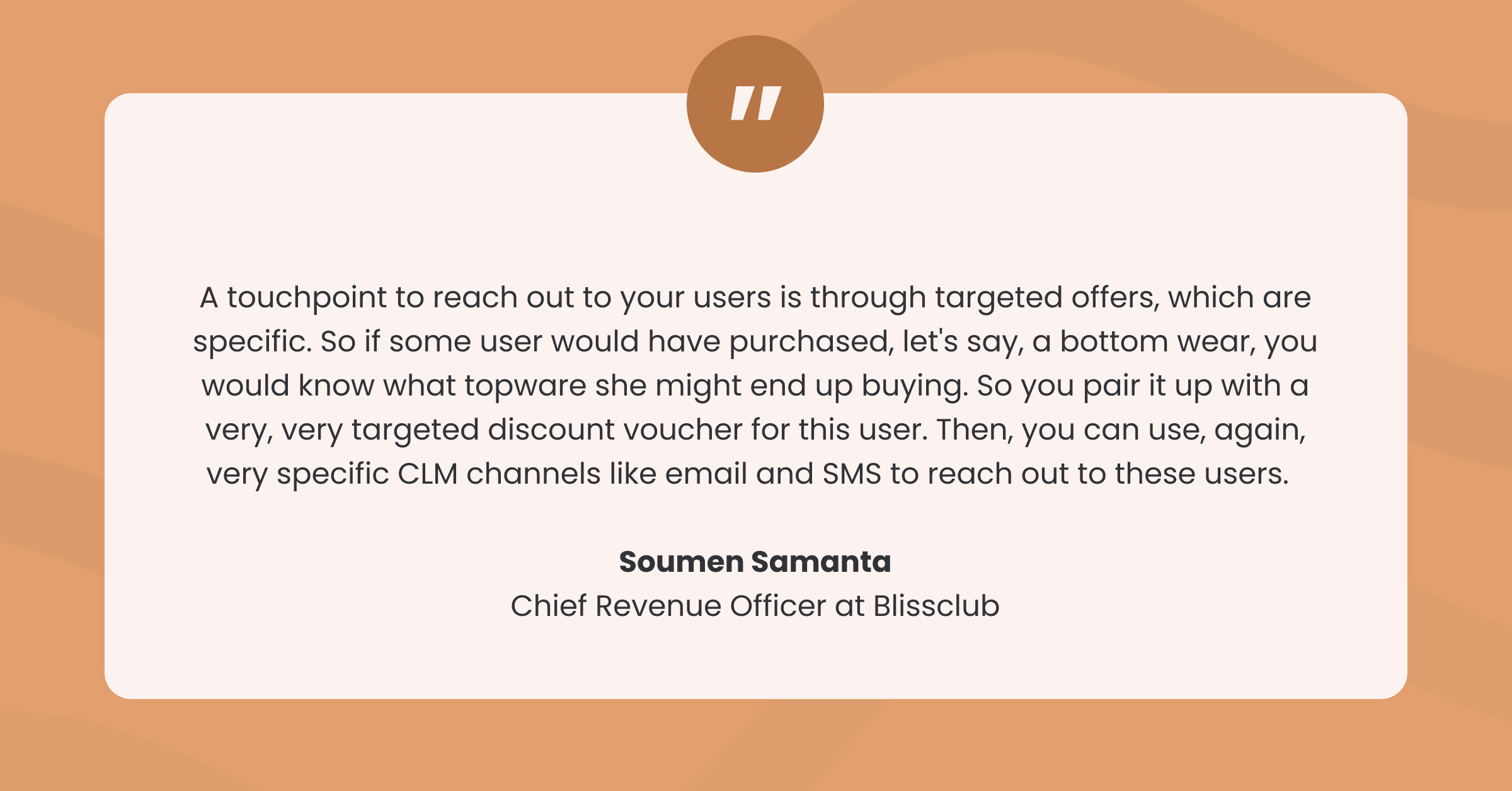 Soumen Samanta Quote - Personalized Product Recommendation