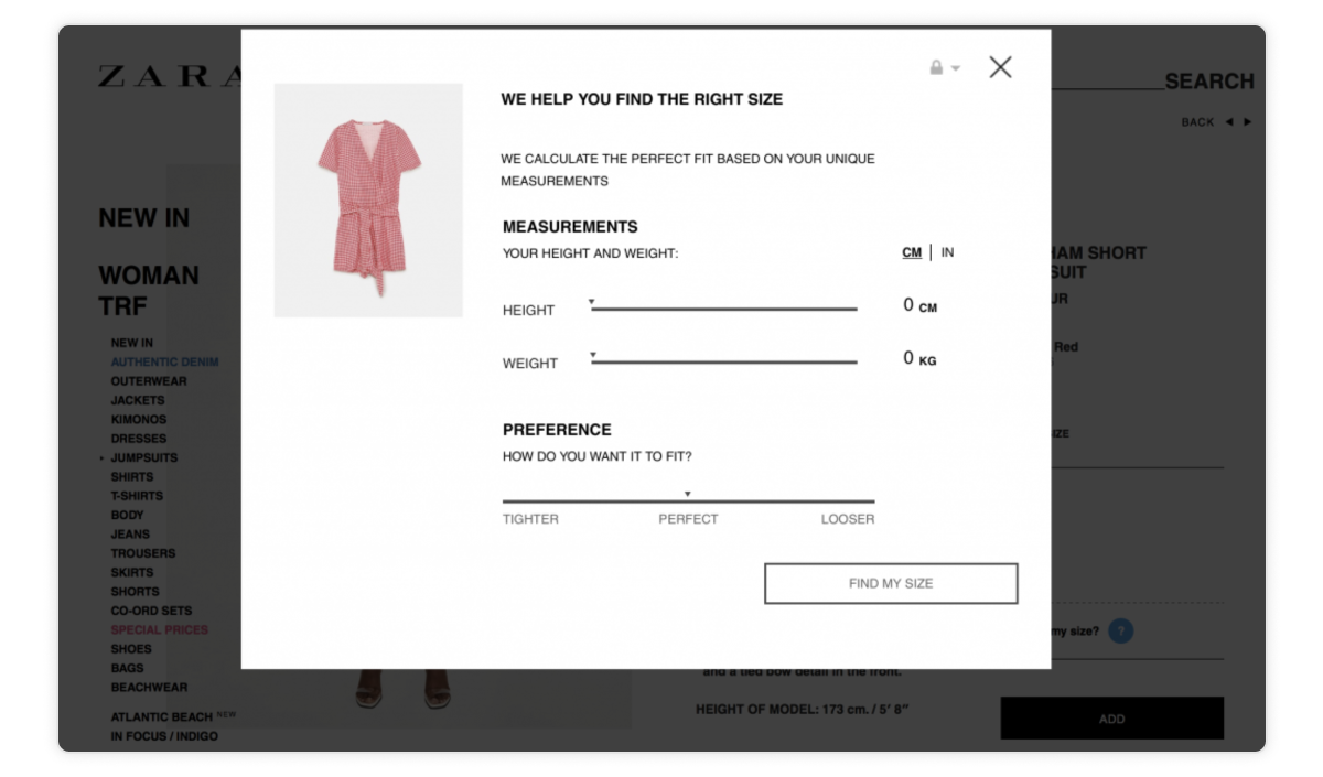 Zara – Predictive AI-powered experience